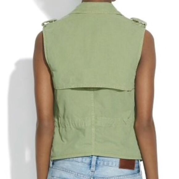 NWT Madewell Olive Green Modern Safari Military Vest Size Small - Picture 2 of 10